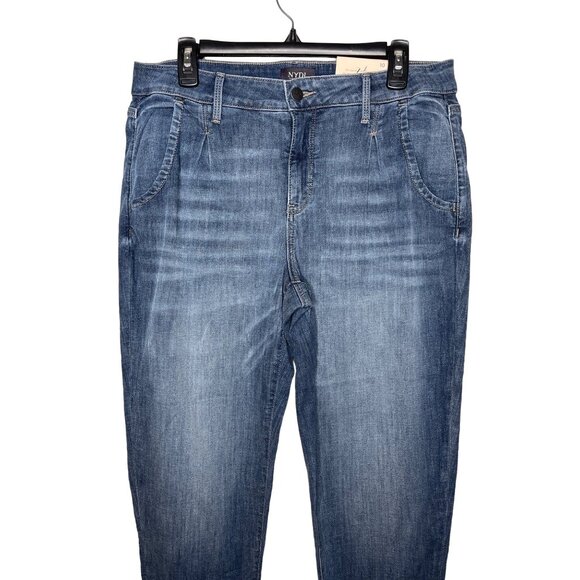 NYDJ Rockie Jeans Blue Carrot Leg Ankle Slimming Stretch Denim NWT Size 10 - Picture 2 of 14